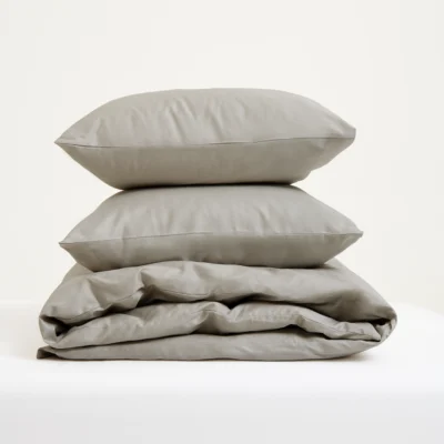 Bäddset Blank, Dark Greige, Påslakan 220x220cm + 2 örngott 50x60cm